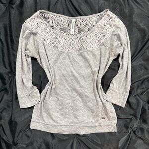 Gray Lace top